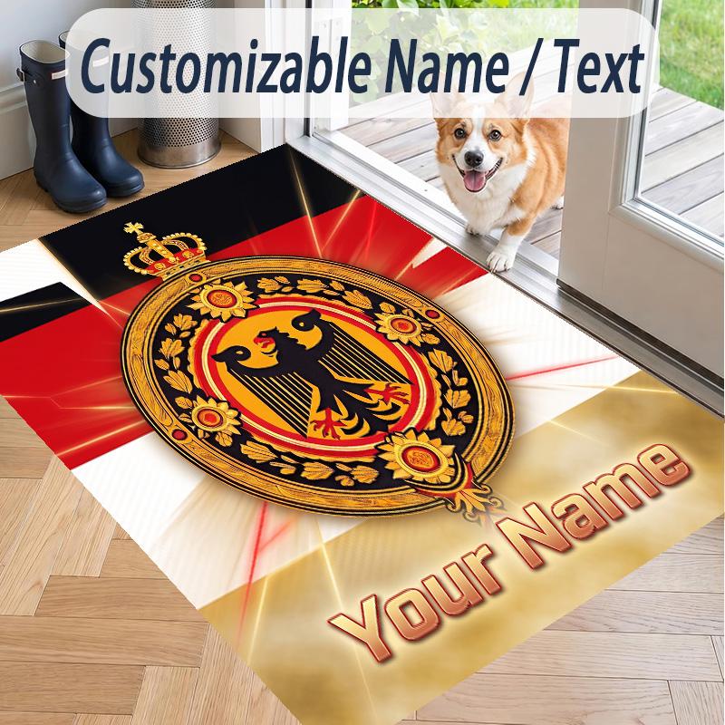 Custom Text Printed Rug Germany national football team Non Slip Floor Carpet For Home Room Decor