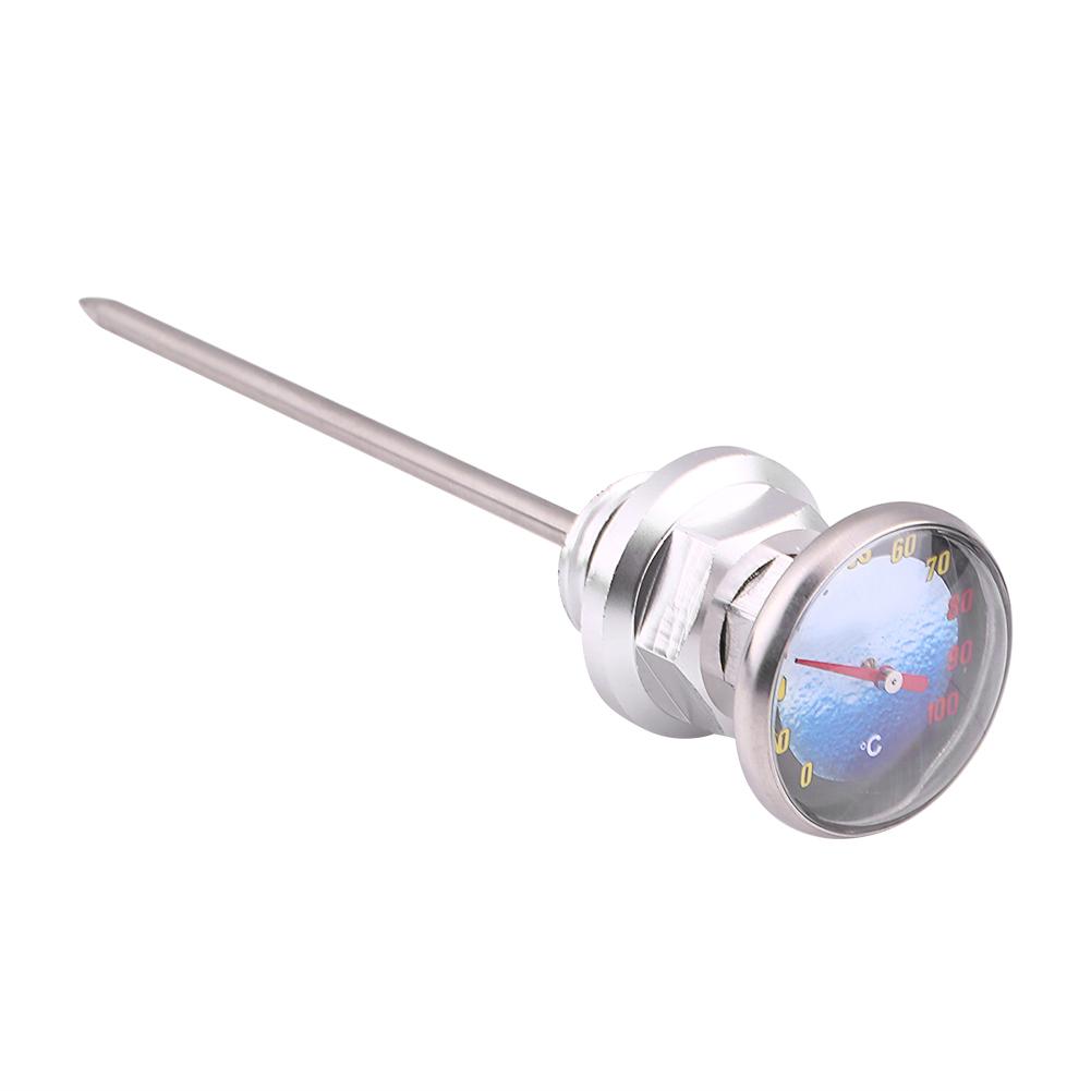 Aluminum Alloy Motorcycle Oil Dipstick Temperature for 125cc Motocross Motorbike Silver