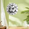A44Z-12Inch Football Wall Crack Clock Round Wall Clock Mute Quartz Table Clock Bedroom Living Room Home Decoration Wall Watch