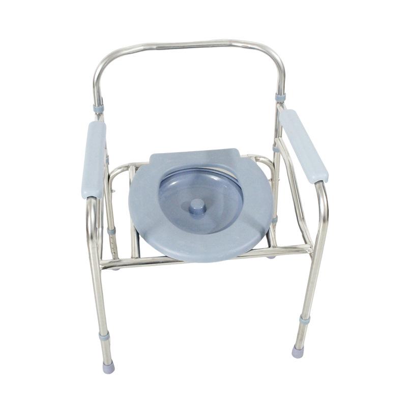 Folding Portable Commode Chair for Elderly and Pregnant Women High Carbon Steel