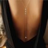 Sleek Rhinestone Back Chain Body Jewelry for Women