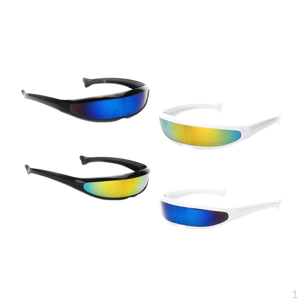 

4 пары забавных солнцезащитных очков-визоров в виде роботов, солнцезащитные очки, аксессуар для вечеринки, костюм