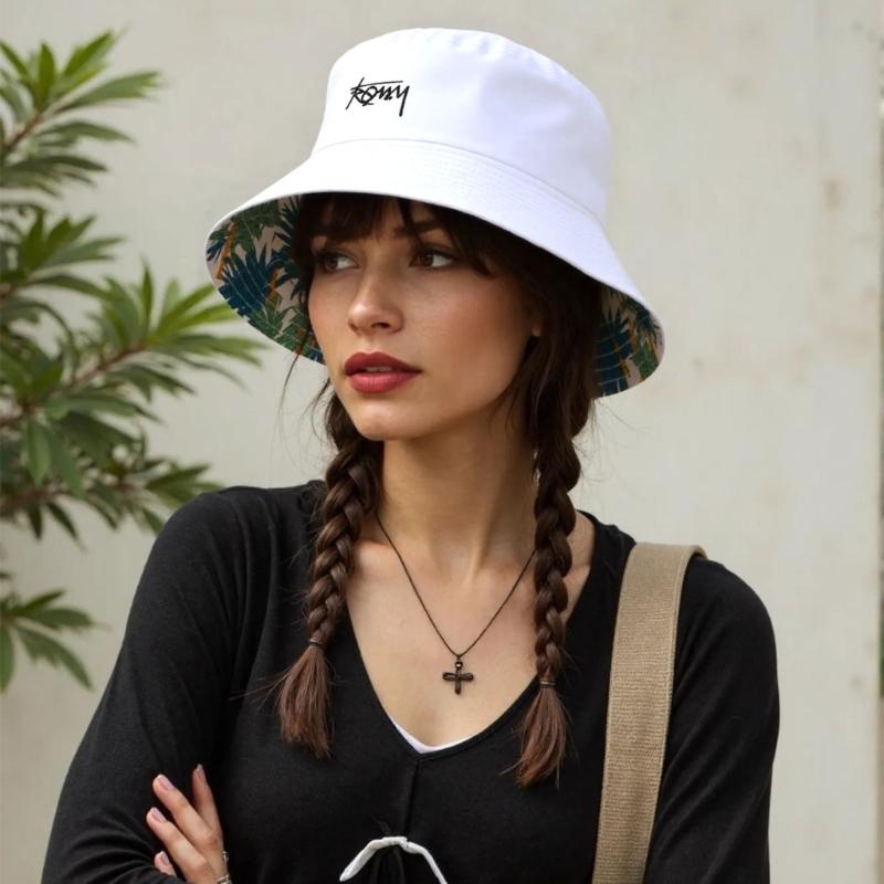 Unisex Reversible Fishing Hat Breathable Polyester Wide Brims Sun Protection Fisherman Hat for Summer Vacation Wear