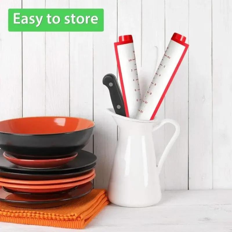 UNTIOR Oversize Silicone Baking Mat Rolling Kneading Pad Pastry Tools Crepes Pizza Dough Non-Stick Kitchen Silicone Mat