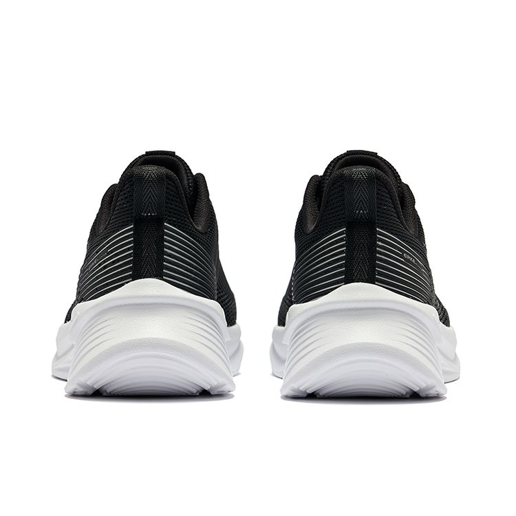 Erke Fast Comfortable Breathable Shock Absorbing Durable Low Top Running Shoes Women Sneaker Black 52124203133-005