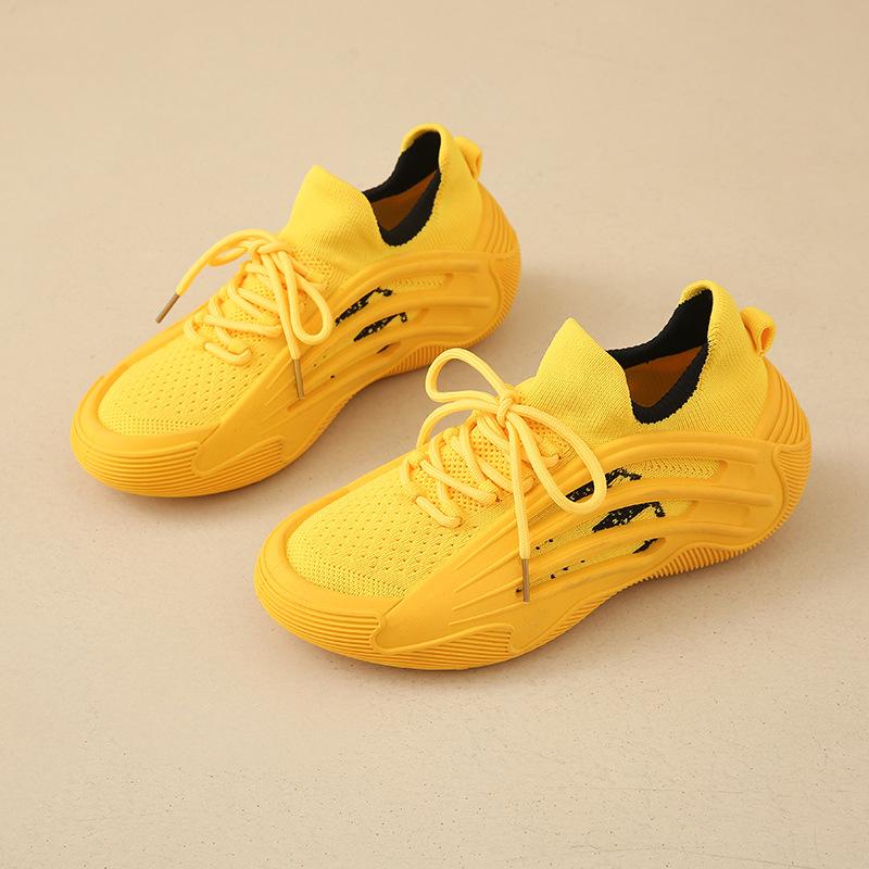 Flying Knitting Sports Shoes Socks Shoes Women's Summer Breathable Light Standing for a Long Time Not Tired Feet Soft Sole Coconut Casual Shoes