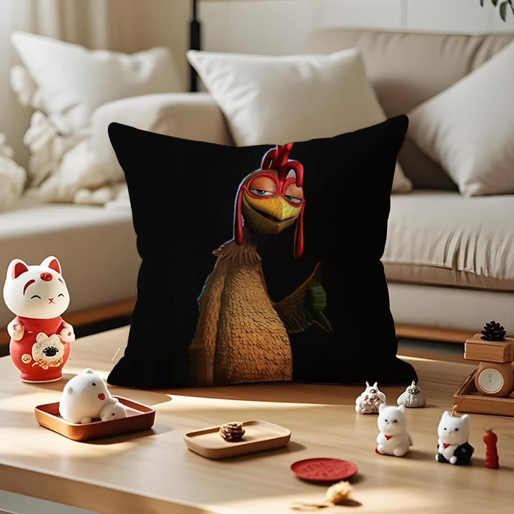 Funda de Cojín Divertida Chicken J-Joe S-Surfs Up Felpa Corta Sedosa Con Cremallera Invisible Funda de Cojín para Sofá a Prueba de Polvo Para Decoración del Hogar
