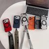 Crossbody Lanyard Stoßfest Für Magsafe Magnetischer Ständer Handyhülle mit Abnehmbarem Armband Für iPhone 16 17 Pro Max Air