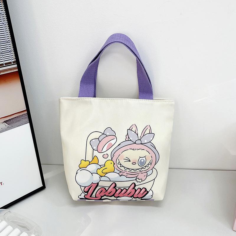 New Labubu handbag all-match lunch portable handbag student snack girl tote bag