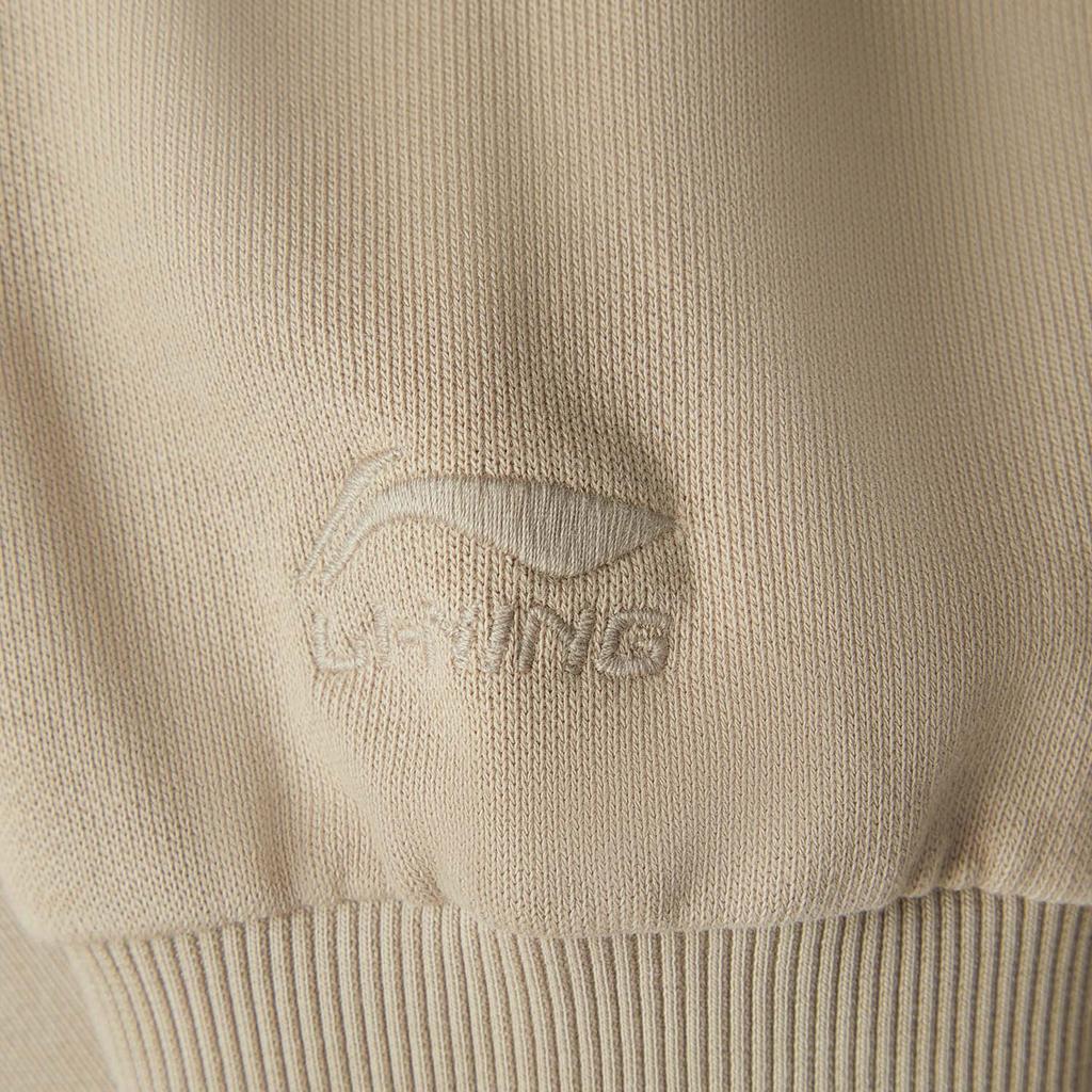 Li Ning Sports Lifestyle Series Letter Round Neck Comfortable Breathable Versatile Casual Loose Sweatshirt Unisex Sweatshirt Brown AWDV415-2