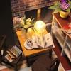 Moin Moin Dollhouse Miniature DIY Kit Set: Coffee Shop with Plants | Two-Story Modern | Medium | LED Light + Acrylic Case (Product Code: 2008DH193)