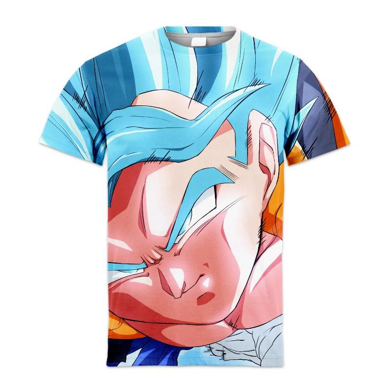 Japanese Anime Dragon Ball Z Summer 3d Print Goku Vegeta Fusion Saiyan Gogeta Colorful T-Shirt Kids Adults Cosplay Tops Clothing