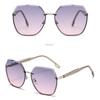 Fashion Frameless Trimmed Women's Temperament Square Frame Sunglasses Travel Sunglasses