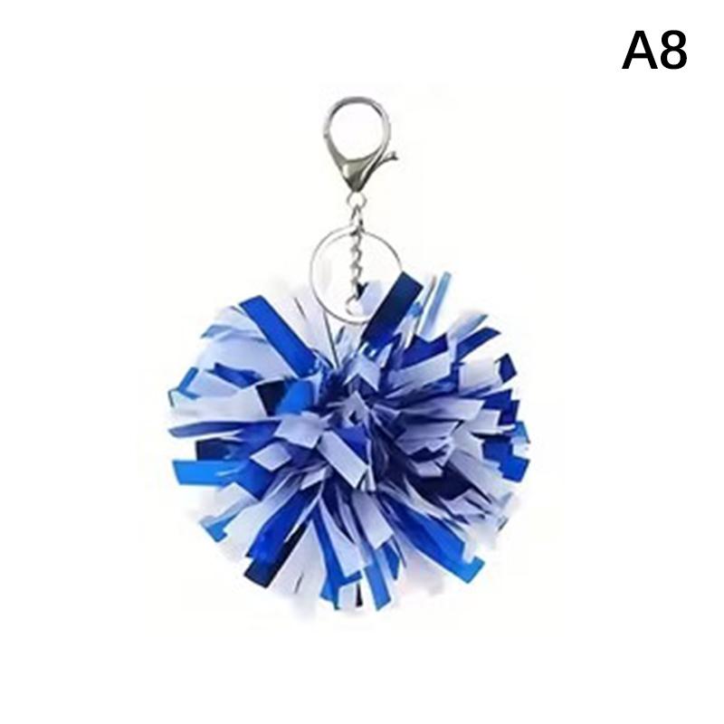 

Красочные брелоки с помпонами для чирлидинга, брелок-подвеска для чирлидинга, подвеска в виде пакета из фольги, сувениры для вечеринок, танцевальные аксессуары, подарки A8