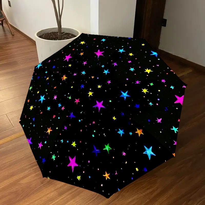 1PC stars space Automatic Open/Close Umbrella with Windproof, 8-Rib Sturdy Canopy, Durable Ribs, Fashionable Design,1278A