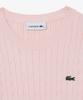 LACOSTE Women'S Cable Short Sleeve Crew Neck Sweater Af590E-56G Z4H