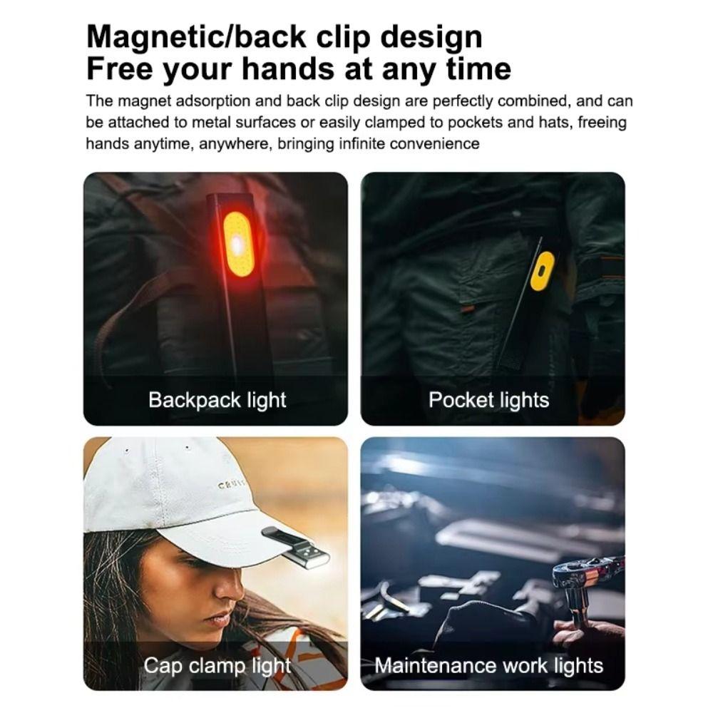 Tail Magnet Mini Flashlight 5 Modes Outdoor Camping Light COB Emergency Worklight Car Maintenance