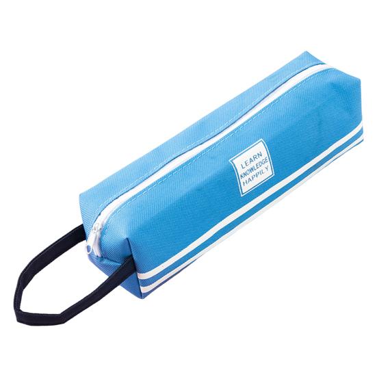 

Карандаш корпус крупных канцелярских товаров Организатор долговечный стильный гладкий плавный на молнии школьные сумки для хранения карандашей синий