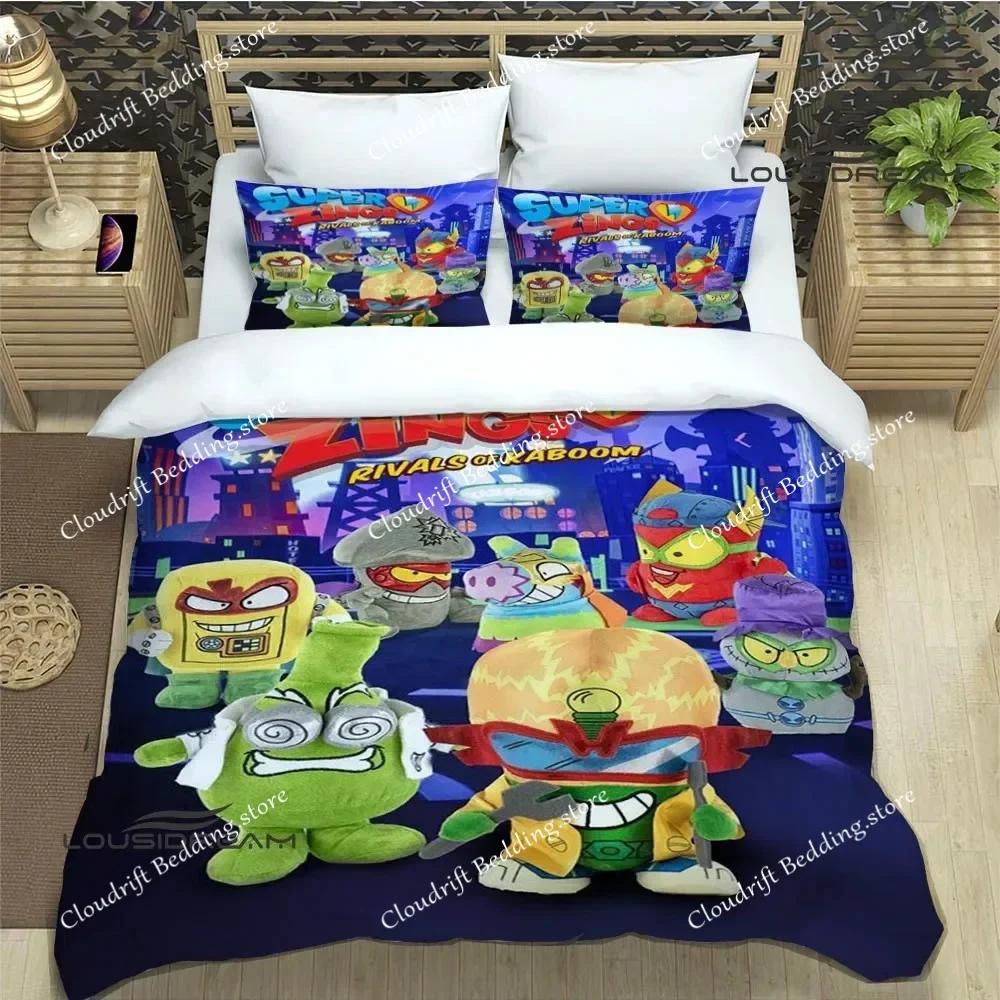 Cute Cartoon Super Zings Bedding Sets Exquisite Bed Supplies Set Duvet Cover Comforter Set Bedding Set Luxury Birthday Gift026
