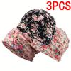 1Pc Floral Digital Print, Simple And Lightweight, Brimless Cap, Comfortable Apparel, Brimless Hat