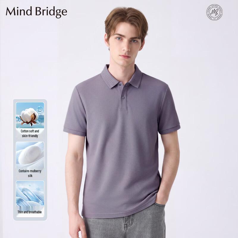 Mind Bridge Men s Short Sleeve Silk Blend Polo Shirt 3XL