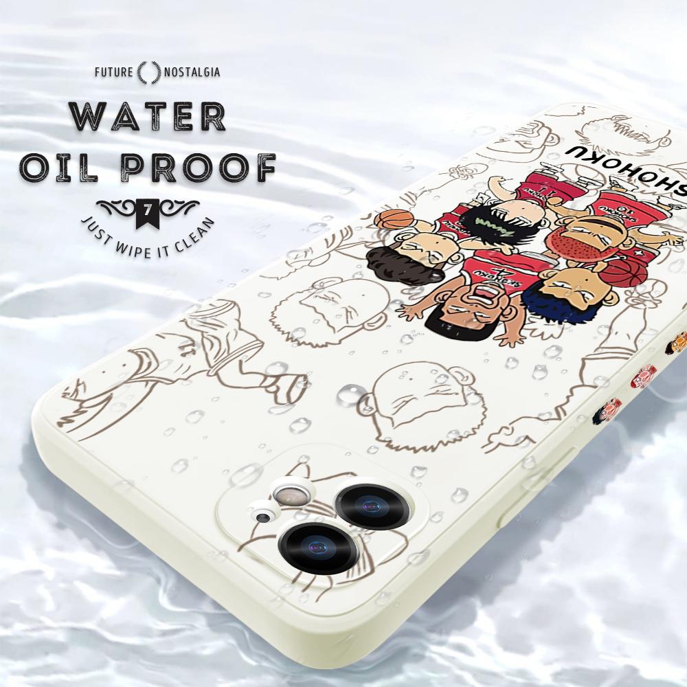 Cartoon Colorful Pattern Printing Phone Case Square Liquid Silicone TPU Full Cover Camera Shockproof Protection Cover for Samsung Infinix Tecno