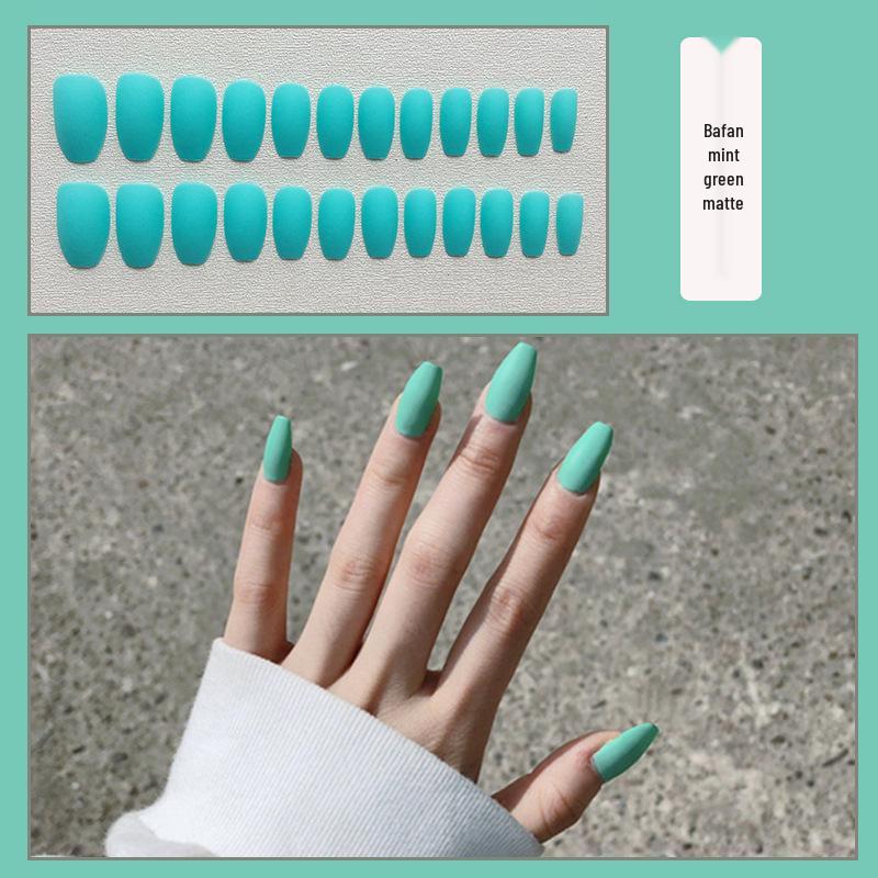 European & American Frosted Matte Press-On Ballet Nails
