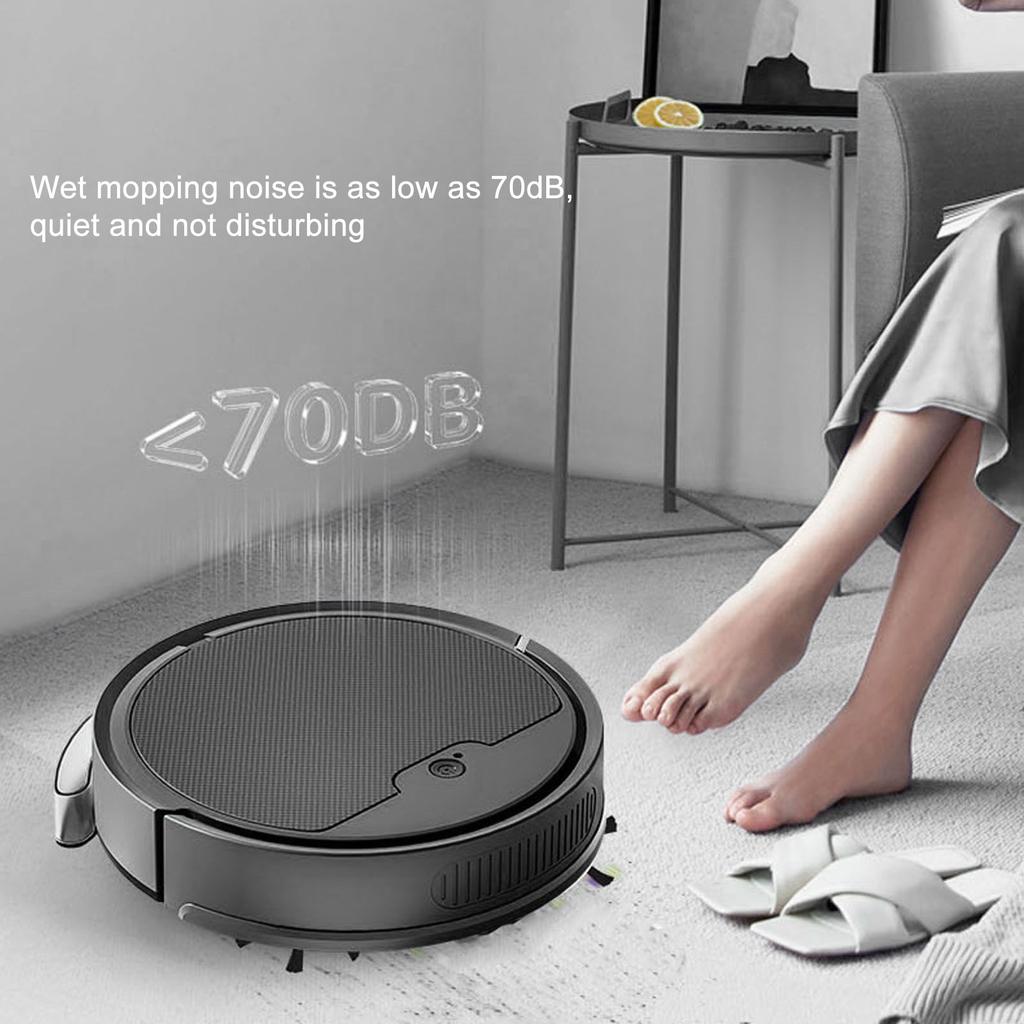 Smart 3-in-1 Robot Vacuum Cleaner with APP Remote Control 2000Pa Strong Suction USB Charging for Home Cleaning