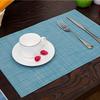 Jednobarevné prostírání k jídelnímu stolu pro domácnost 45*30 cm zesílená tkaná PVC podložka na čaj Dekorace domácí kuchyně na jídelní stůl