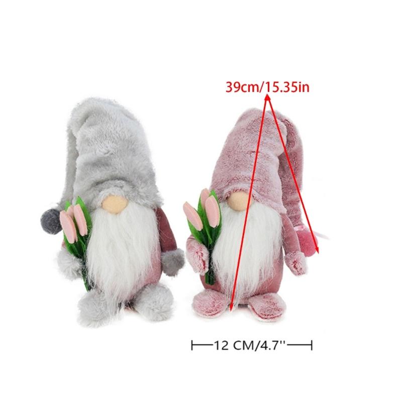 Mother Day Gnome Ornament Plush Swedish Doll with Flower Dwarfs Home Bedroom Bedroom Decorations Mother Day Gift