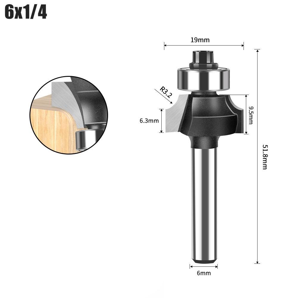 

Router Bit 6mm Shank Bearing Carbide For Solid Wood
