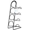 Black Metal Wine Rack for 4 Bottles, 21x43 Cm