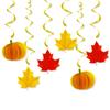 Thanksgiving Party Decoration Vortex Pendant Harvest Festival Maple Leaf Pumpkin Spiral Pendant