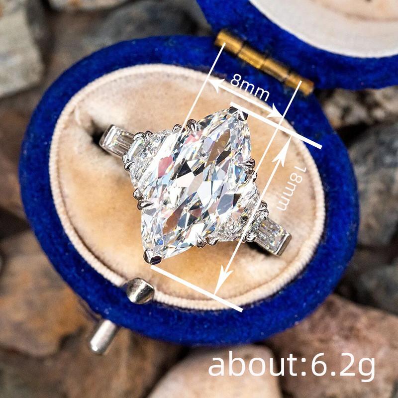 925 Sterling Silver Sparkling Horse Eye Geometric CZ Stackable Ring for Women Fine Jewelry Wedding PartyGood product