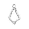 100% Stainless Steel Heart Charms For Jewelry Making Bracelets Earrings Accessories 6pcs/Lot Silver Color Irregular Pendant Bulk