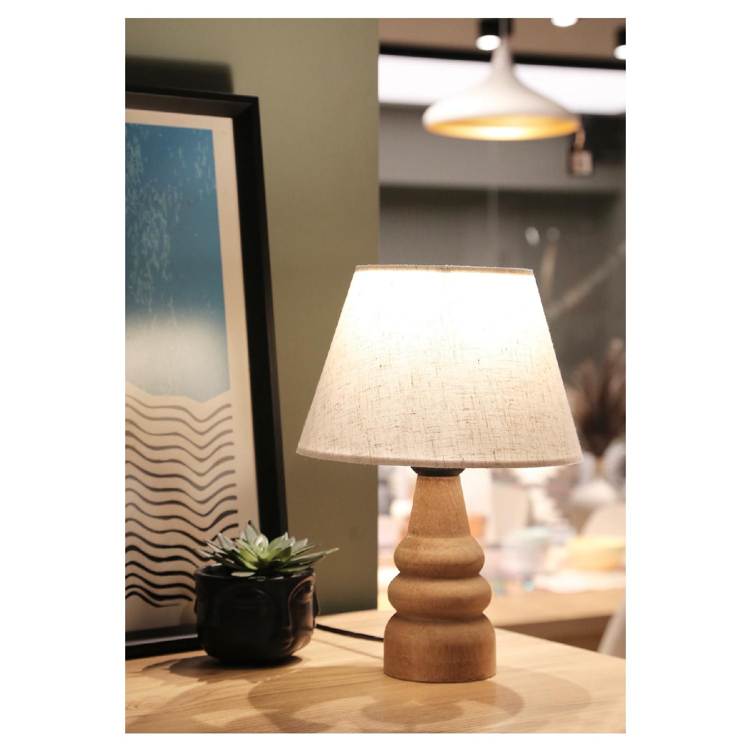 

Абажур из изголовья кровати из натуральной деревянной ткани Ayd-3562