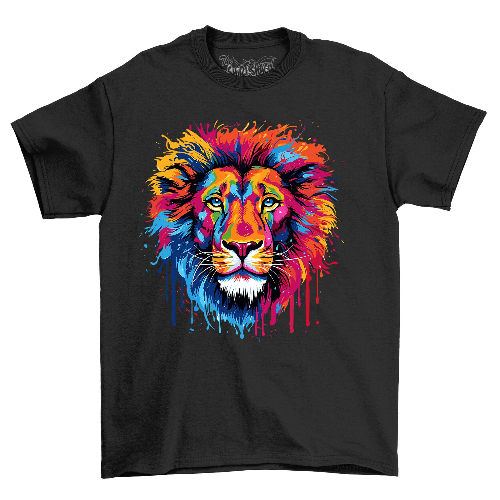 

Lion Head Paint Drip Design T-Shirt Mens Womens Tees Top - Roar with Style! Funny T-Shirt Mens Womens Tees Top, Unisex Pri 2XL