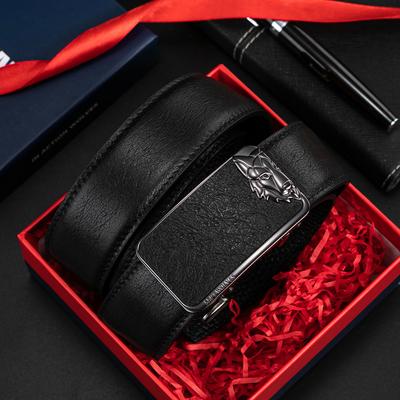 Men's Belt Automatic Buckle Business Versatile Belt High End Top Layer Cowhide Birthday Holiday Trousers