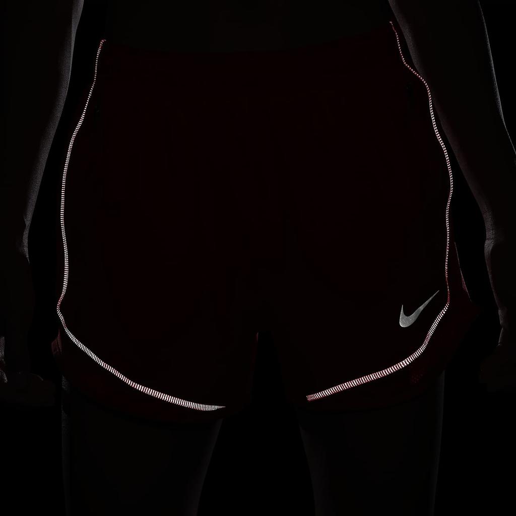 Nike Solid Color Logo Running Shorts Women shorts Light-Red Dark-Red DQ5933-696