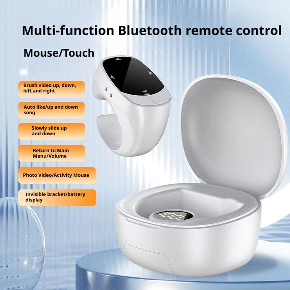 Remote Control BT Camera Video Recording Remote Remote Scrolling Ring Smart Touch Screen Page Turner Triggers for iPhone Android