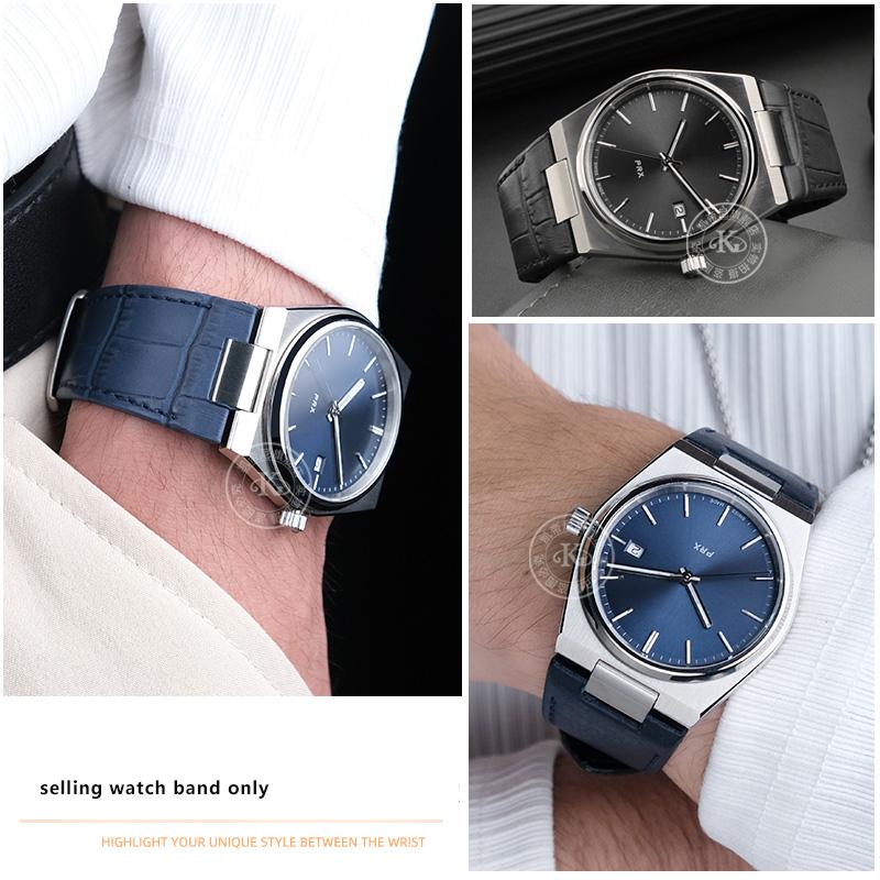 Voor Tissot 1853 PRX Serie T137.410A T137407A Kalfsleren Horlogeband T137 Accessoires Waterdichte Mannelijke Interface 12mm Voor Mannen