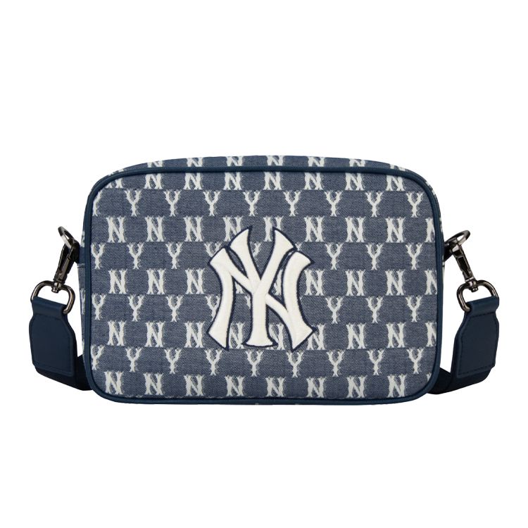 

MLB Monogram Series NY Yankees Retro All Over Print Jacquard Detachable Polyester Shoulder Bag Unisex Shoulder Bag Denim-Blue 32BGDC011-50N Denim Blue