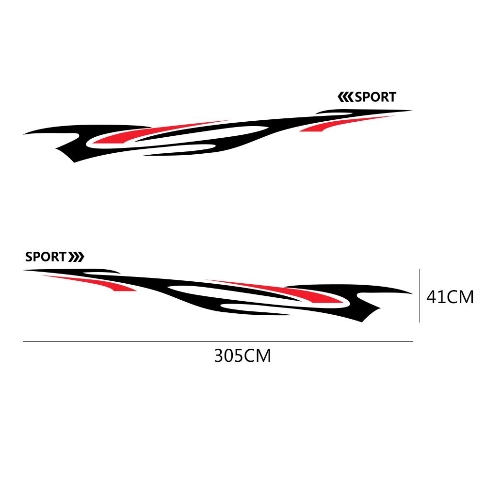 2pcs Car Long Side Sticker All SUV Vinyl For Qashqai Prado CRV Sportage Range Rover Tucson BMW Duster CX-5 Tuning