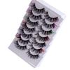 3D Mink Colored False Eyelashes Vibrant Color Fluffy Natural Soft Lashes Eye Makeup For Performances Stage Events