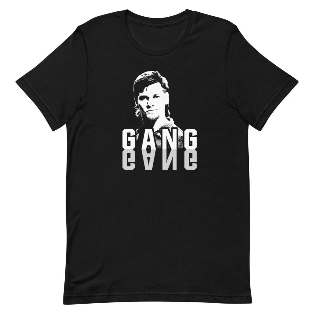 THEO VON GANG GANG Black Tee Short-Sleeve Unisex 100% Cotton T-shirt Mens Tees Top 2XL