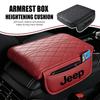 Car Center Console Cover Leather Armrest Mat Arm Storage Bag Mat For Cherokee Wrangler JK Gladiator Compass Renegade