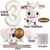 Pink Farm Animals Birthday Decor Disposable Tableware Set Paper Banner Floral Plates Baby Shower Girl Birthday Party Decorations
