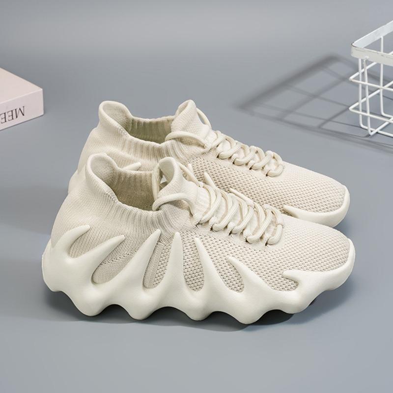 New Women's Shoes Flying Woven Shoes Versatile Shoes Sporty and Casual Dad Shoes