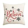 1Pc/4Pcs Christmas Pillow Cover, Merry Christmas Hello Winter Vacation Sofa Cushion Cover Decoration Living Room Cushion Cover