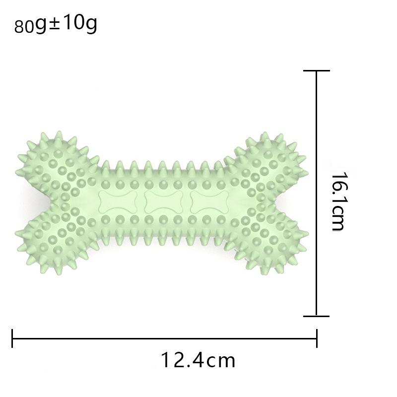1Pcs/2Pcs Dog Chew Toys Set Spiky Bone & Ball Rubber Teething Toys for Small Medium Dogs Puppies Pet Supplies
